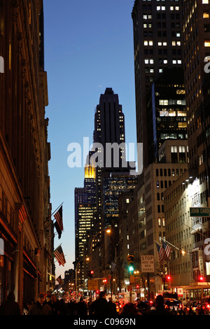 Photo de nuit, Manhattan, New York City, New York, USA Banque D'Images
