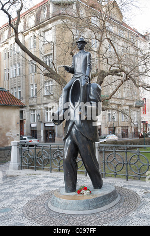 Le Mémorial des Victimes du Communisme par Olbram Zoubek, Prague, République Tchèque Banque D'Images