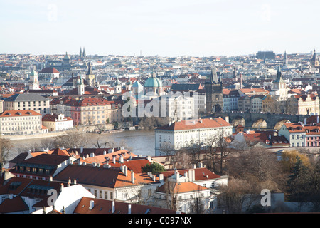 Vue panoramique sur Prague, République Tchèque Banque D'Images