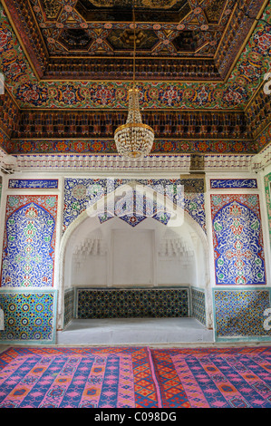 Hall à Emir Khudayar Khan Palace, Kokand, Khoqand, Fergana, Route de la soie, l'Ouzbékistan, en Asie centrale Banque D'Images