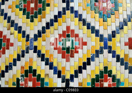 Carreaux de majolique décoration à Emir Khudayar Khan Palace, Kokand, Khoqand, Fergana, Route de la soie, l'Ouzbékistan, en Asie centrale Banque D'Images