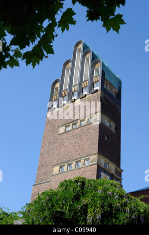 Hochzeitsturm, Wedding Tower, on Mathildenhoehe, Darmstadt, Hesse, Allemagne, Europe Banque D'Images