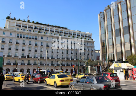 Europe Grèce Athènes Vas Sofias regardant vers la grande bretagne hotel Banque D'Images