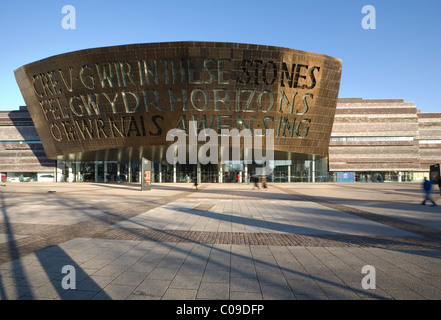 Vue avant de la Wales Millennium Centre Banque D'Images