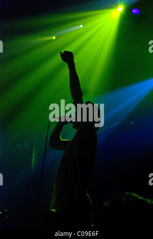 Sam Adams- rapper- techniques at Gramercy Theater à New York City Banque D'Images