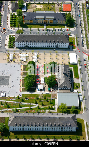 Vue aérienne, Landesgartenschau Exposition Jardin Pays Hemer, Maerkischer Kreis district, région du Sauerland Banque D'Images