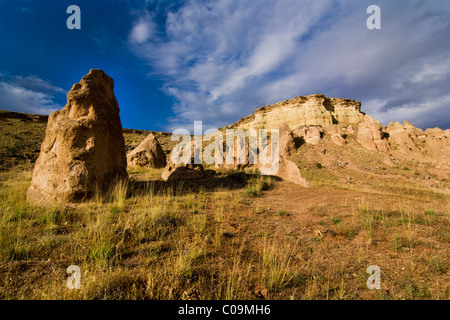 Paysage de tuf, la Cappadoce, Anatolie centrale, Turquie, Asie Banque D'Images