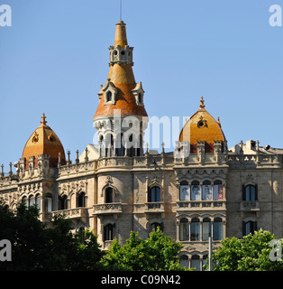 Teatre Tivoli Theatre, et l'Hôtel Barcelone, Plaza de Catalunya la place Catalogne, Barcelone, Catalogne, Espagne, Europe Banque D'Images