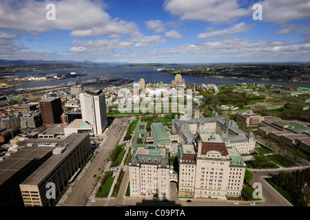 La ville de Québec sur les rives du fleuve Saint-Laurent, Québec, Canada Banque D'Images