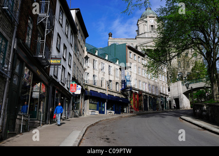 Dans les rues du centre-ville historique de la ville de Québec, Québec, Canada Banque D'Images