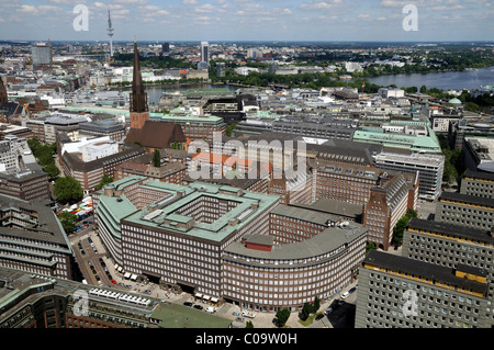 Trimestre Kontorhausviertel, Hambourg, Allemagne, Europe Banque D'Images