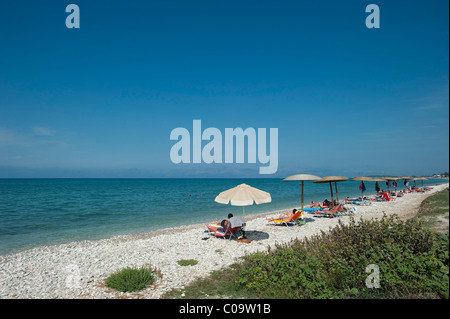 Plage de Roda, Corfu, Grèce Banque D'Images