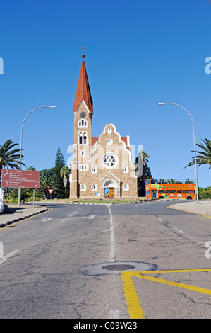 Monument à Christ Church, construite en 1896, l'église évangélique luthérienne de style néo-roman, centre historique de la capitale Banque D'Images