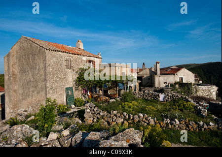 Lubenice, Ile de Cres, Croatie, Europe Banque D'Images