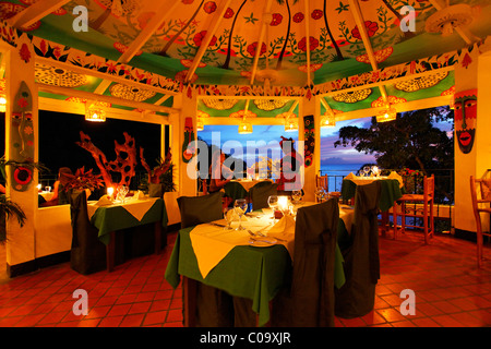 Restaurant de l'hôtel Anse Chastanet Resort de luxe, LCA, Sainte-Lucie, Saint Lucia, îles du Vent de l'Île, Petites Antilles Banque D'Images