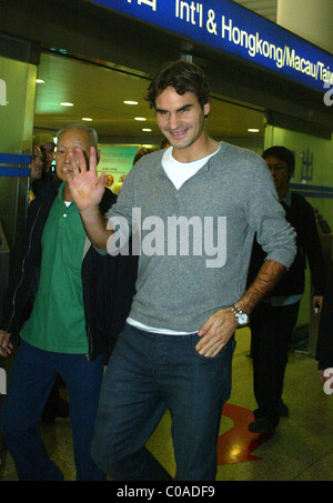 Ace Tennis Roger Federer arrive à l'Aéroport International de Shanghai pour la Masters Cup de Shanghai, Chine - 05.11.07 ** Non Banque D'Images