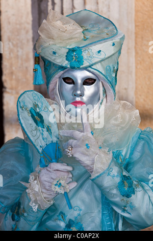 Personne en costume au Carnaval de Venise Banque D'Images