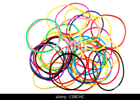 Pile de caoutchouc bandes multicolores d'amitié Banque D'Images