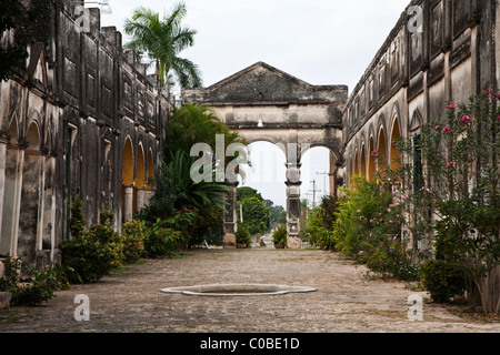 17e siècle henequen hacienda Yaxcopoil près de Merida, Yucatan, Mexique Banque D'Images