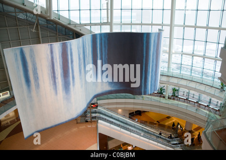 L'aéroport de Haneda, Terminal Domestique, Departure Lounge, Ota, Tokyo, Japon Banque D'Images