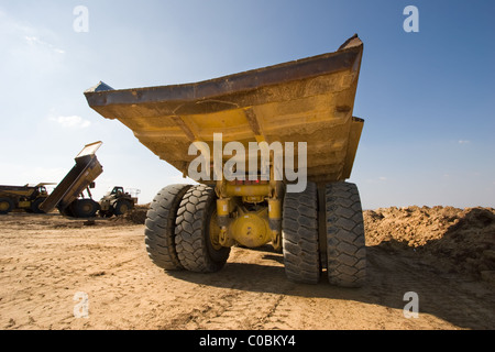 Vue arrière du camion minier Banque D'Images