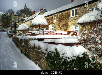 Nutmeg Branscombe est du Devon en hiver Banque D'Images