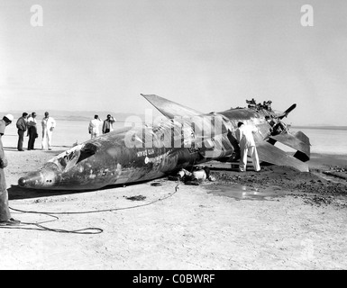 X-15 crash à Mud Lake, Nevada, USA le 9 novembre 1962. Banque D'Images