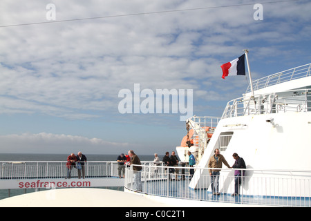 Le Français Seafrance ferry traversant la Manche entre Douvres et Calais Banque D'Images