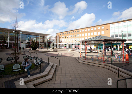 Centre-ville de Crawley. Photo par James Boardman. Banque D'Images