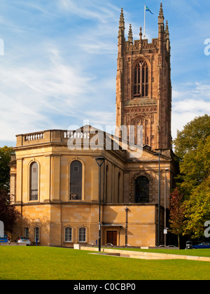 La cathédrale de Derby de tous les Saints à Derby en Angleterre la plus petite cathédrale anglicane en Angleterre construit c1350-1725 Banque D'Images