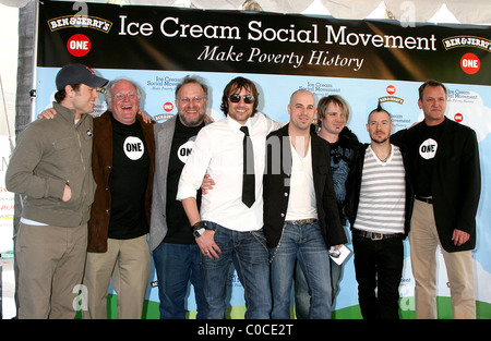 Josh Steely, Ben Cohen de Ben & Jerry's, Jerry Greenfield de Ben & Jerry's, Joey Barnes, Chris Daughtry, Brian Craddock, Josh Banque D'Images