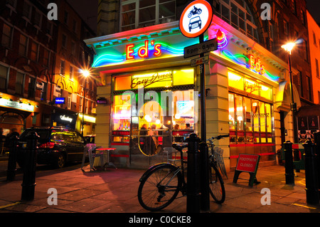 Ed's Easy Diner dans Little Italy, Soho, Londres Banque D'Images