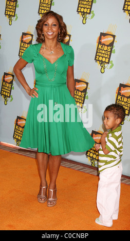 Holly Robinson Peete, Peete Romain 20e Congrès annuel du Nickelodeon Kids' Choice Awards 2008 qui a eu lieu à l'UCLA Pauley Pavilion Westwood, Banque D'Images