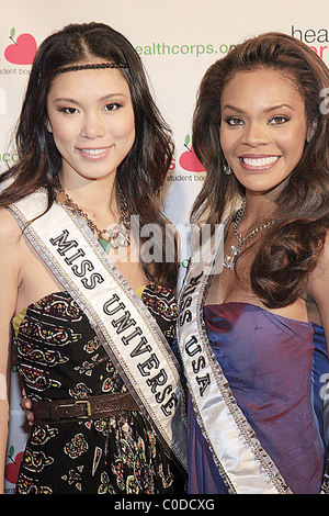 Miss Univers Riyo Mori et Miss USA Crystale Stewart à 'The Enchanted Garden' Black Tie Gala fantastique de bénéficier HealthCorps, Banque D'Images