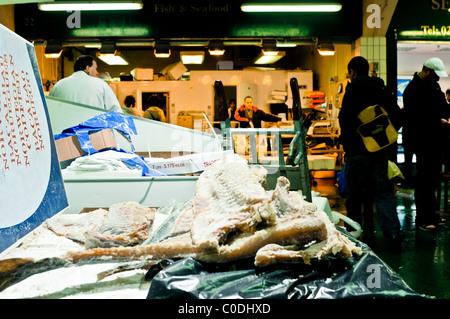 Marché aux poissons porte Billings 24/12/08,Londres Banque D'Images