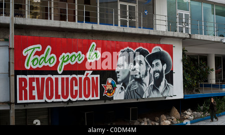 Poster révolutionnaire cubain Cuba La Havane Banque D'Images