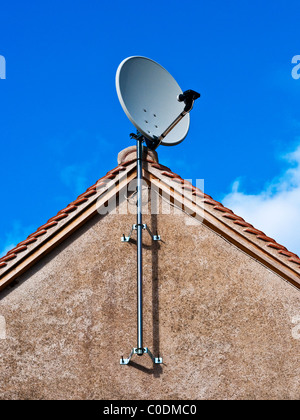 Sur le plat de télévision chambre fin mur pignon - France. Banque D'Images