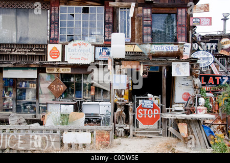 New York City, ville minière, l'extraction minière,Original,Bâtiments Boise National Park, Route 21, New York, USA Banque D'Images