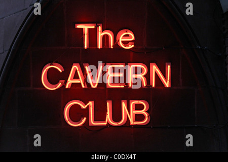 Inscrivez-vous à l'extérieur de la Cavern Club de Liverpool, Royaume-Uni Banque D'Images