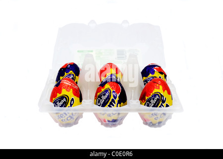 Boîte d'oeufs Les oeufs de Cadbury creme Banque D'Images