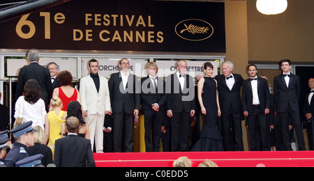 Fabrizio Rongione, Luc Dardenne, Arta Dobroshi, Jean-Pierre Dardenne, Jeremie renier le Festival de Cannes 2008 - Jour 6 'Le Banque D'Images