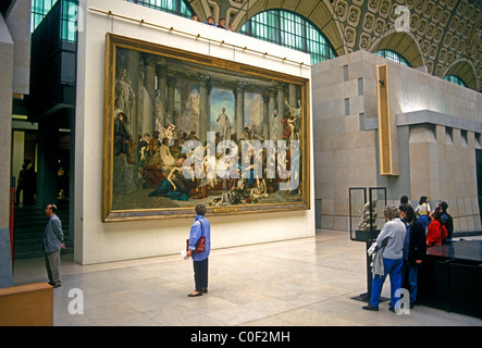 Les touristes, la décadence des Romains, les Romains du décadence, Thomas Couture, Musée d'Orsay, Musée d'Orsay, Paris, France, Europe Banque D'Images