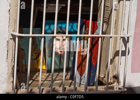 L'art cubain, Che Guevara Peinture, Trinidad, Cuba Banque D'Images