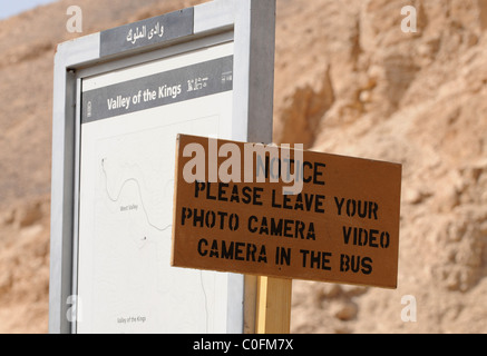 Aucun signe de la photographie à la Vallée des Rois, Egypte Banque D'Images