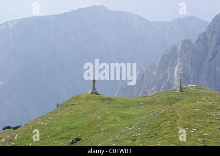 Grande Guerre en souvenir des Dolomites, près du Tre Cime di Lavaredo Banque D'Images