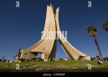 Monument des martyrs, dans la capitale de l'Algérie Banque D'Images