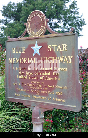 Blue Star Memorial Highway, Arkansas, États-Unis Banque D'Images