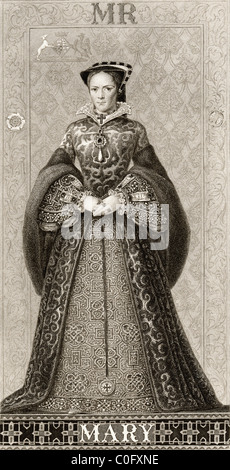 Marie I , 1516 à 1558. Reine d'Angleterre et l'Irlande. Des illustrations de l'anglais et l'histoire écossaise publié 1882. Banque D'Images