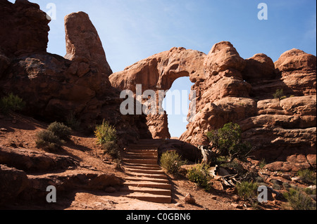 Turrent Arch dans Arches National Park, Utah, USA Banque D'Images