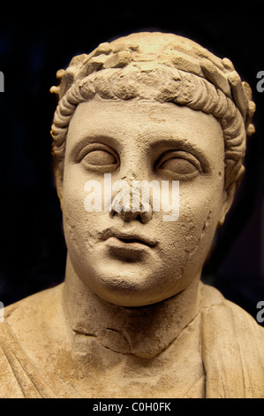 Statue de l'homme adorateur Chypre 300 AV Apollo Idalion Grèce Grec Banque D'Images